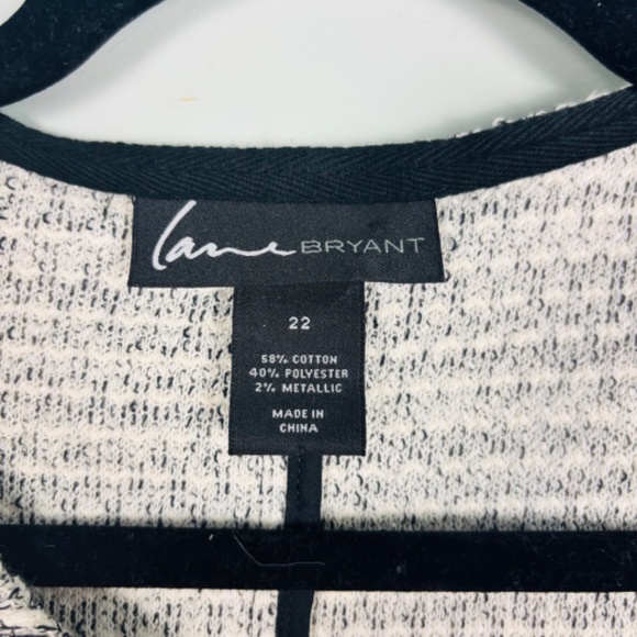 Lane Bryant Tweed Zip Front Moto Jacket Size 22 - Picture 3 of 3